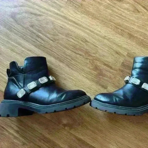 Art Class from Target Black boots with Chunky silver jewels around top. Size 13 - Picture 2 of 2